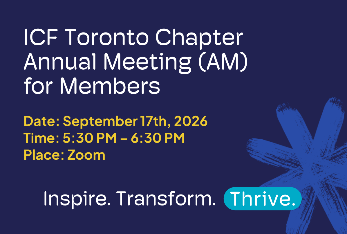 ICF Toronto Chapter Annual Meeting for Members